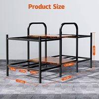 Perlengkapan logam rak penyimpanan filamen Printer 3D tugas berat 3D rak penyimpanan kumparan filamen rak 5 tingkat untuk filamen