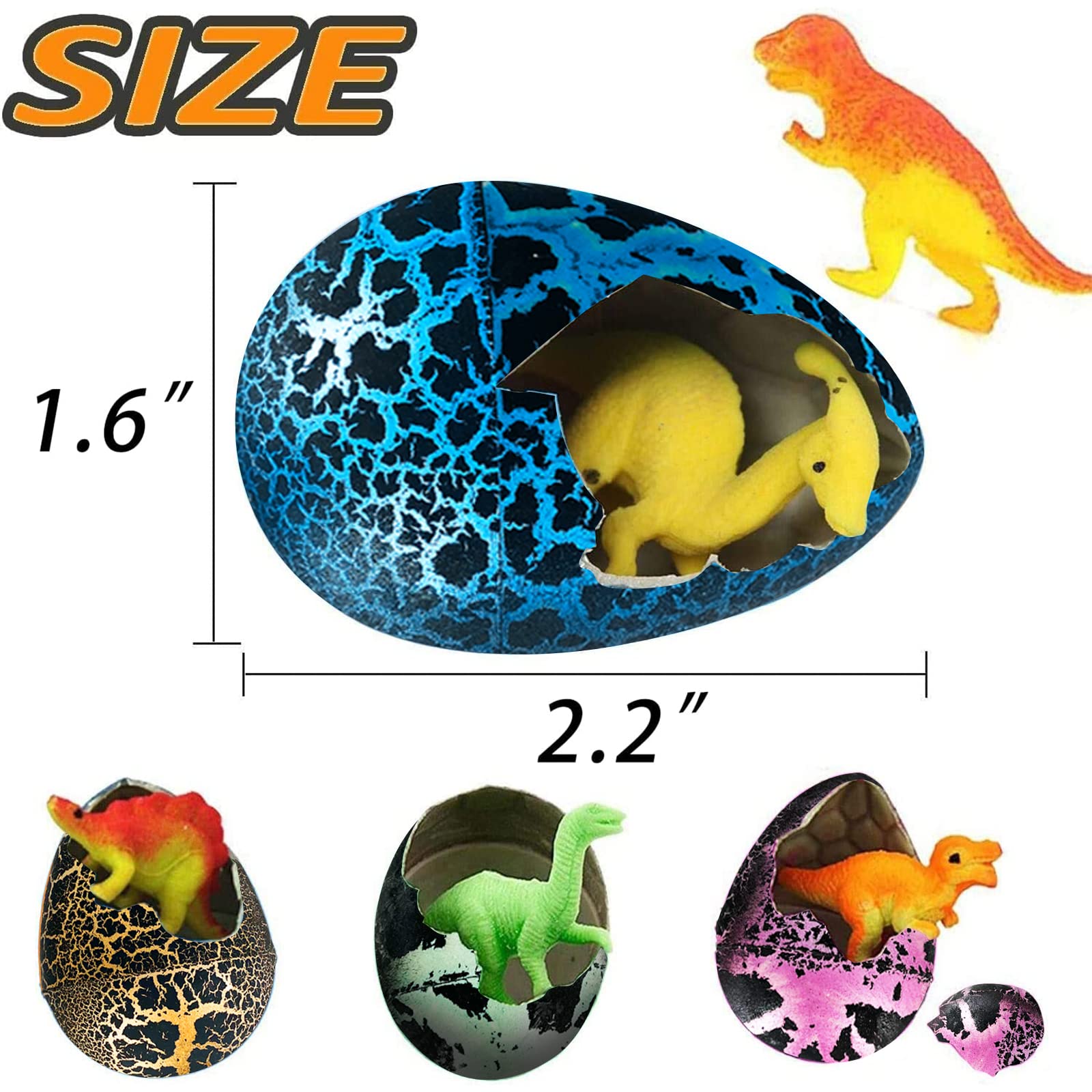 24 Stuks Pasen Dinosaurus Eieren Dino Ei Speelgoed Groeien In Water Broeden Ei Crack Kits Nieuwigheid Speelgoed Voor Verjaardagscadeaus Voor Jongens En Meisjes