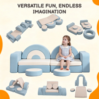 12 Pièces Blocs de Jeu Modulaires Souples pour Enfants et Tout-petits, pour la Construction de Forts, la Chambre d'Enfant, la Salle de Jeu, l'Escalade et comme Canapé