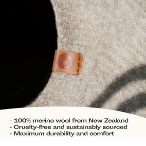 Оптовая продажа, модные 2024 кровати ручной работы, складные с нескользящей подошвы, теплая бежевая кровать из мериносовой шерсти, кошачья кровать для дома - Product Image 6