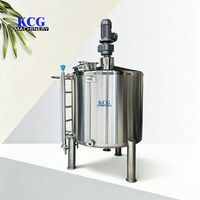 Cuve de mélange en acier inoxydable 304 de qualité alimentaire avec agitateur, rampes d'accès étagées et moteur de 2 kW pour le mélange d'aliments et de boissons