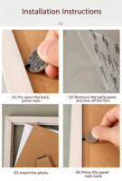Marco de Fotos Rectangular de MDF Resistente a los Rayos UV, Ecológico, Irrompible, de 1.2 cm de Grosor, Precio de Fábrica, para Decoración Moderna del Hogar y Oficina