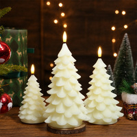 Bougies LED sans flamme à piles, en cire véritable, vertes, en forme de pilier, avec effet vacillant, minuterie et télécommande, pour Noël, Halloween et la maison