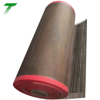 Courroie en tissu tissé uni résistant aux hautes températures, revêtue de PTFE double face, avec maille en fibre de verre sans alcali, personnalisée en usine