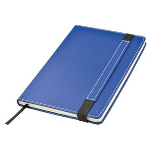 Quaderno blu 140X210 mm con elastico e bordo cucito per scrivere e prendere appunti - Product Image 1