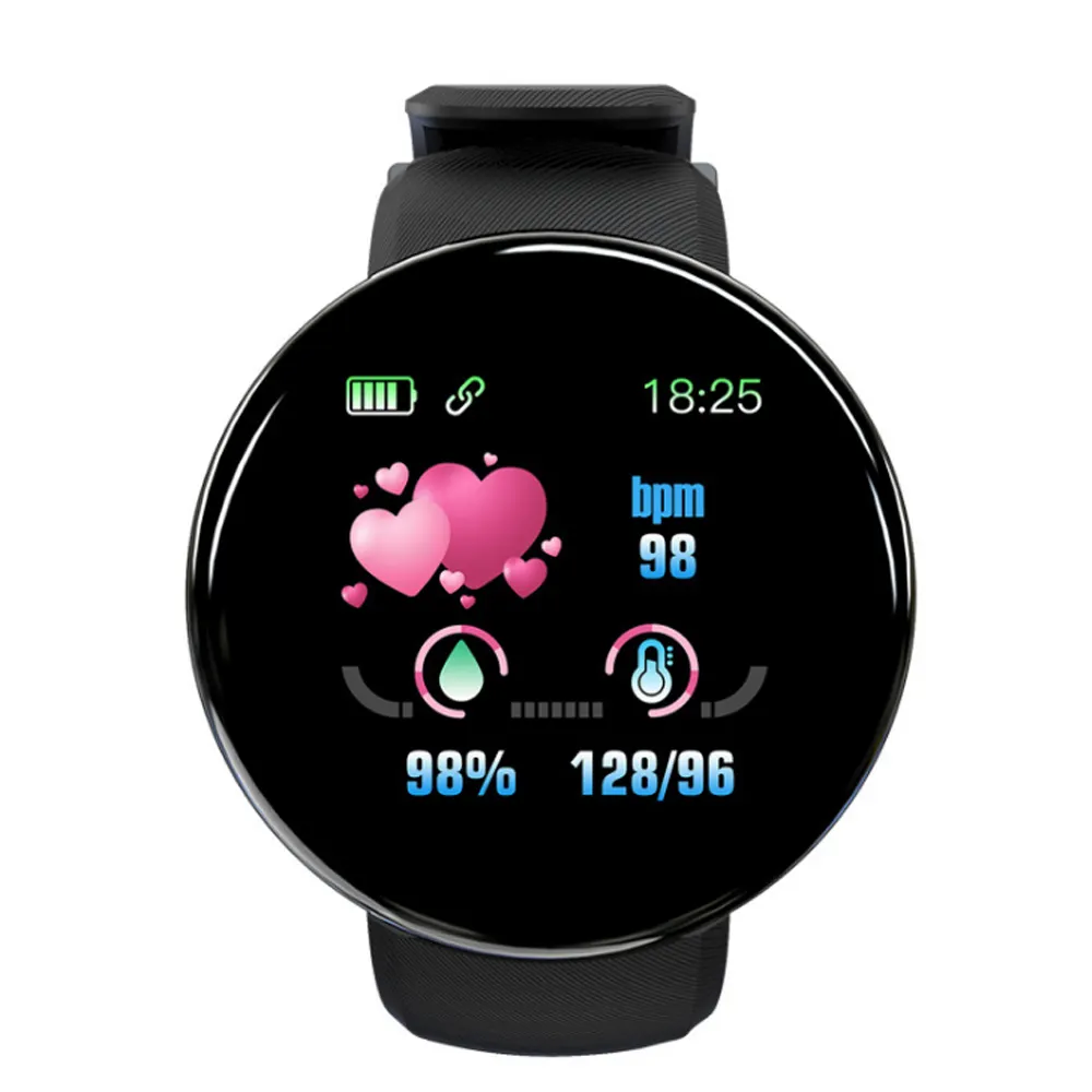 Logo Customized D18 Smartwatch Sport Watches IP67 Waterproof Heart Rate Sleep Monitoring Smart Watch D18