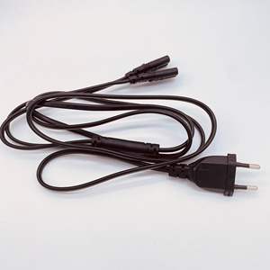Cable de Alimentación Negro de 1.2m ENEC KEMA 2.5a 250v C17 H03VVH2-F 2*0.75mm2 - Product Image 4