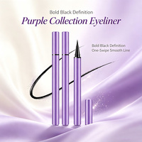 Eyeliner liquide avec guide 4 étapes : Démarrez à la ligne des cils, tracez la ligne extérieure, relevez la pointe extérieure pour des yeux magnifiquement définis à chaque fois