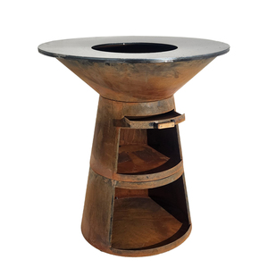 Brasero <span class=keywords><strong>de</strong></span> camping en plein air Plancha Garden Corten <span class=keywords><strong>BBQ</strong></span> Grill avec <span class=keywords><strong>plaque</strong></span> <span class=keywords><strong>de</strong></span> <span class=keywords><strong>cuisson</strong></span> - Product Image 3