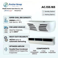 Unité de réfrigération pour camion AC.133.183, 24V/12V, 5580W/2750W, unité de transport de marchandises avant séparée pour fourgons frigorifiques de 22 m