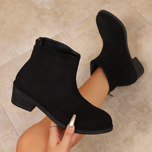 Autunno inverno stivaletti leopardati da <span class=keywords><strong>donna</strong></span> inglesi classici <span class=keywords><strong>Chelsea</strong></span> <span class=keywords><strong>stivali</strong></span> da lavoro a punta scarpe eleganti con tacco basso - Product Image 3