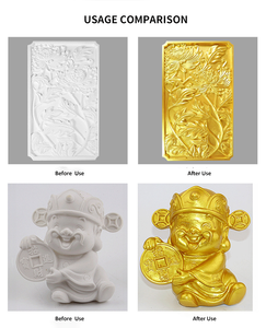 Ramah lingkungan retensi warna adhesi kuat cat daun emas akrilik untuk dinding, produk plester logam - Product Image 5