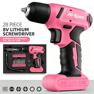 Pink women's toolkitPower Screwdriver 8V Lithium Battery Home Use DIY Tool - Product Image 4