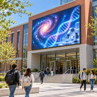 Affichage numérique LED extérieur P6.67, contraste 10000:1, profondeur de couleur 16 bits, raccordement sans soudure pour la salle des sciences de l'université et l'approvisionnement en médias