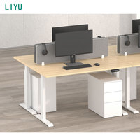 Liyu Mobilier commercial moderne Tables pliantes de bureau réglables Bureau debout électrique Cloisons convertibles pour ordinateur portable pour