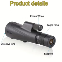 Télescope monoculaire haute puissance HD 10-30X52 avec zoom, réglage manuel de la mise au point, étanche à 1000 m, pour la chasse en plein air et l'observation des oiseaux