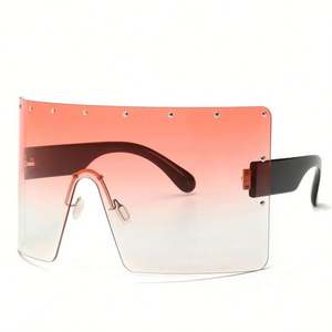 Lunettes de soleil tendance 2021, logo personnalisé, lunettes de soleil anti-vent, UV400, lunettes de soleil carrées surdimensionnées pour femmes - Product Image 4