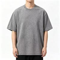 T-shirt unisexe oversize en coton lavé style vintage, coupe ample, pour homme ou femme, streetwear, vente en gros, OEM