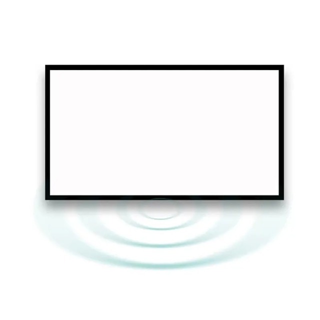 HEYU 4K White Weave Perforated Sound Acoustic Transparent Projector Screen Aluminum Alloy 1cm Bezel Fixed Frame 72 - 180 Inch