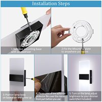 TSINYE Moderne Simple Rectangulaire noir or LED Applique Acrylique Abat-Jour Salon Maison IP20 LED Appliques Intérieures