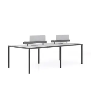 JOffice Desk Ieao F88 Series Modern Partition 4 Person Staff Table With Fixed Cabinet Cubicle Opening Office Workstation Desk