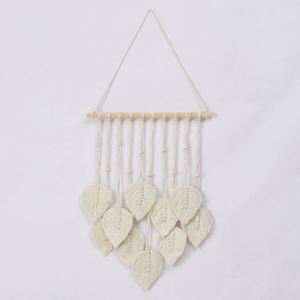 Handmade <b>Macrame</b> Leaf Wall Hanging Boho Tapestry Rustic Farmhouse Wall <b>Art</b> for Retailer Dropshipping Bulk Wholesale - Product Image 1