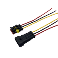 Kit de câblage terminal noir personnalisé 12V en PVC avec connecteur adaptateur en cuivre étanche pour batteries de voiture