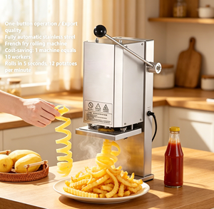 Coupe-pommes en spirale, machine à faire des chips de pommes de terre automatique à usage commercial, montée sur table - Product Image 5