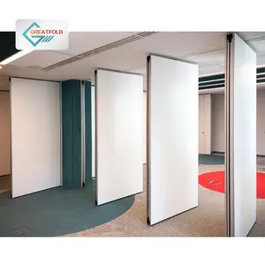 防音オフィス壁耐火オフィスHPLパネルスライド式可動仕切り操作可能な仕切り壁仕切り室