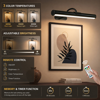 Lampe frontale LED rechargeable pour miroir, noir mat, minimaliste, pour salle de bain, avec port de charge USB, sans fil, pour chambre à coucher