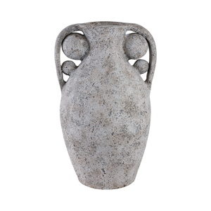 Vaso Rustico in Terracotta con Ornamenti Sotto le Maniglie, Elegante Vaso da Terra per Soggiorno e Ufficio - Product Image 4