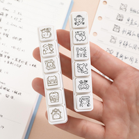 Tampon personnalisé avec logo, six boutons, tampon rond personnalisé, tampon en plastique et caoutchouc pour le bureau, tampon décoratif pour enfants