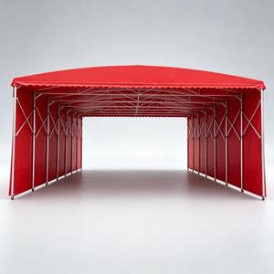 Auvent télescopique coulissant en PVC enduit, imperméable et rétractable pour stationnement extérieur - Product Image 4