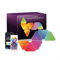 Lampes murales LED intelligentes en forme de nid d'abeille, contrôle par application WIFI Tuya Google Alexa, synchronisation de la musique, RGBIC, commande vocale, lampes triangulaires