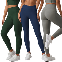 Leggings de yoga pour femmes, taille haute, élastiques, effet push-up et galbant, pour le sport et l'entraînement, vente en gros