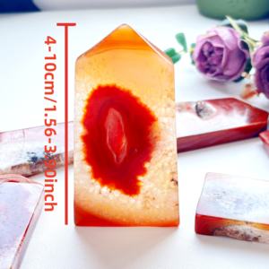 Cristales y Piedras Curativas Naturales al por Mayor, Gema de Ágata Roja, Cuarzo, Cornalina, Geoda Druzy, Punta de Torre para Regalo - Product Image 5