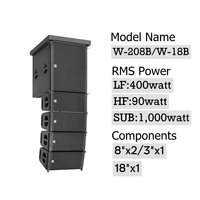 Woofer CVR bidireccional de 8 pulgadas, sistema de matriz de línea para interiores/exteriores activo/pasivo, equipo de sonido de Audio profesional para conciertos