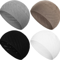 SOLPOP Bonnets Kufi pour Hommes Musulmans, Artisanat Islamique, Taqiyah, Bonnet Kufi Tricoté, Bonnet au Crochet, Bonnet Turban