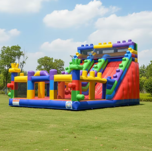 Grand <span class=keywords><strong>mur</strong></span> d'<span class=keywords><strong>escalade</strong></span> gonflable en PVC pour jardin extérieur, <span class=keywords><strong>bloc</strong></span> <span class=keywords><strong>de</strong></span> construction géant pour enfants, toboggan, château gonflable géant <span class=keywords><strong>de</strong></span> conception sûre - Product Image 1