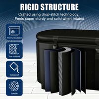 Baignoire de récupération gonflable portable en PVC pour bain de glace, livraison directe usine, avec système de refroidissement pour bain froid thérapeutique