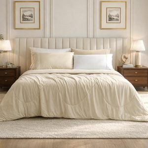 Edredón Refrigerante Tamaño Queen, Mantas Refrigerantes para Personas que Sienten Calor al Dormir <span class=keywords><strong>y</strong></span> Sudores Nocturnos, Edredón de Verano Color Caqui para Cama Tamaño Queen - Product Image 1