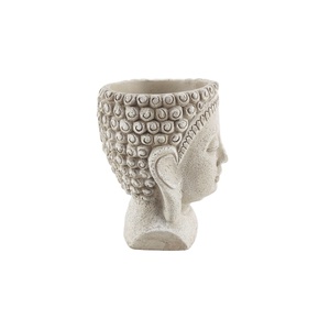 Maceta con forma <span class=keywords><strong>de</strong></span> cabeza para jardín, maceta <span class=keywords><strong>de</strong></span> cemento con diseño <span class=keywords><strong>de</strong></span> Buda, maceta para cabeza africana - Product Image 4