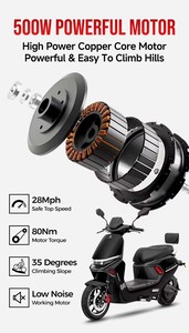 Bicicleta <span class=keywords><strong>El</strong></span>éctrica WindChaser con Batería de Plomo-Ácido de 1000W, Alcance de 30-40 km, Batería de Plomo-Ácido de 10-20Ah, Scooter <span class=keywords><strong>El</strong></span>éctrico Urbano de Dos Ruedas - Product Image 6