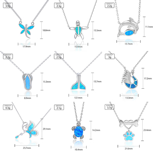 Collares de Ópalo de Lujo Hechos a Mano con Plata 925, Gemas Engastadas a Mano, Baño de Rodio, Obra Maestra Atemporal, Certificado IGI - Product Image 2