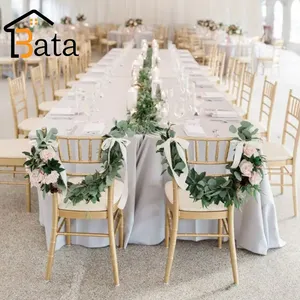 Wedding Chair Steel Wholesale Stainless Steel Tiffany Stackable Event Furniture Chiavari Chair With Cushions
