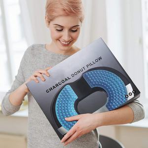 Cojín ortopédico de espuma viscoelástica <span class=keywords><strong>para</strong></span> el dolor de coxis, almohada de Donut de carbón <span class=keywords><strong>para</strong></span> alivio de hemorroides y dolor de trasero - Product Image 6