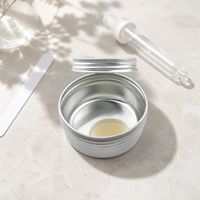 Pot cosmétique rond en aluminium de 50 ml avec couvercle fileté pour pommade, baume, bougie, blush, impression personnalisée, OEM, ODM, approvisionnement en gros