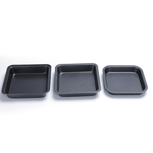 Square Baking Pan Carbon Steel Non Stick Cake Mold Household Kitchen Baking Tool Black Square Shape - Product Image 2