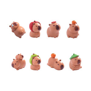 Cute Stuff Animals Resin Capybara Capibala Figurine Kid Toy Model Cartoon Fairy Religious Blind Lucky Mystery Bag Party