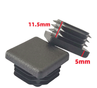 Insert de Tube en LDPE, Insert côtelé en plastique 30X30 bouchon de Tube de raccord de tuyau carré bouchon de Tube pour Tube signe-poteaux clôtures Push in Feet